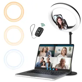 Atrl140 Atumtek Selfie Ring Light With Desk Stand And Phone Holder 10 Inch Desktop Led Ci