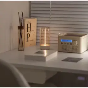 Auge Light 711181409444 New 5.7 Inch White Rechargeable Led Lamp Magnetic Base Touch Control Dimmable