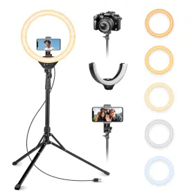 Aureday 706531733478 14ftft Selfie Ring Light With 62ftft Tripod Stand And Phone Holder Dimma