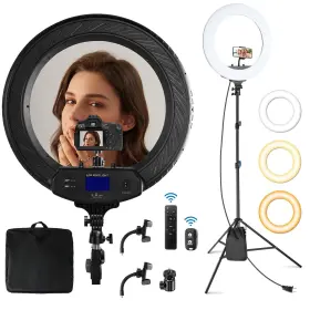 Aureday 706531733515 22 Inch Big Ring Light With 72 Tripod Stand And Phone Holder Large Led Ringligh