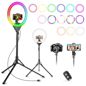 Aureday 760701293049 12 Inch Selfie Ring Light With Stand And Phone Holder