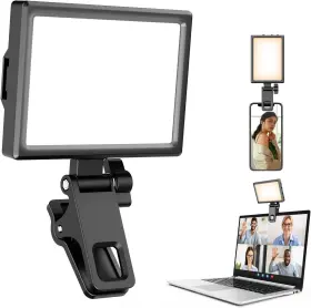 Aureday 760701967063 Rechargeable Selfie Light Clip-on Led Ring For Phone Laptop