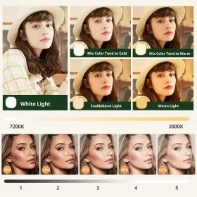 Aureday 762704114802 Selfie Light Led High Power Clip-on Phone With Adjustable Stand #3