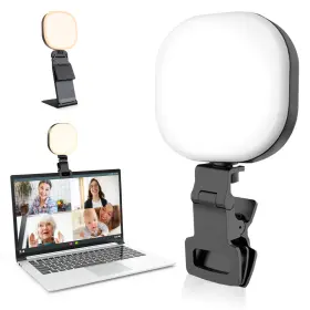 Aureday 762704114802 Selfie Light Led High Power Clip-on Phone With Adjustable Stand