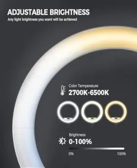 Sy-105 Auriani 22 Inch Ring Light With Stand 5600k Foldable Led Large Selfie #3