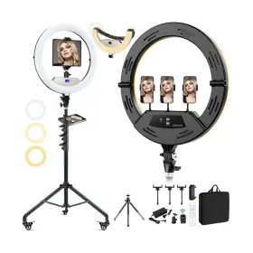 Sy-124 Auriani Large Ring Light With Tripod Stand 22 Inch Upgraded Foldable Led Ringlight
