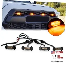 Autoxbert 1v306403 Tacoma Led Grille 2016-2019 Trd Pro Amber Light Black Shell