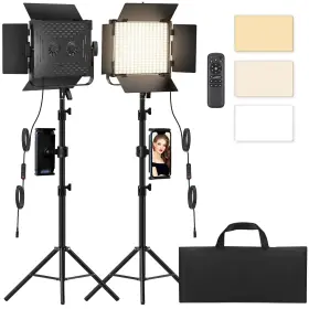 Bansine 662652888612 Photography Video Lighting Kit Upgraded Bi-color Led Studio Lights Wit