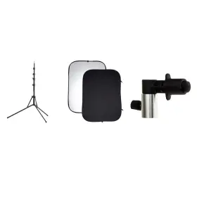 Bdpb-6078bwk1 Belle Drape 60x78 Inch Collapsible Disc Background Black/white Stand Clip