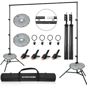 Benoison B-us-2.6x3-pj Backdrop Stand - 10x8.5ft Wxh Photo Studio Adjustable Background Suppo