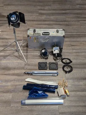 104-341 Berkey Colortran Light Kit - 2 Mini-pro And 1 Minibroad Barndoors Stands #2