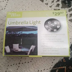 Bgwal0225 Better Homes & Garden And Gardens 18 Led Outdoor Mountable Umbrella Light Patio Summer