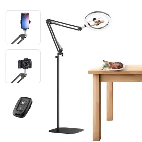 Bialeire 473201354364 10 Inch Overhead Phone Mount With Ring Light 360 Circle - Cri 95 And Adjus