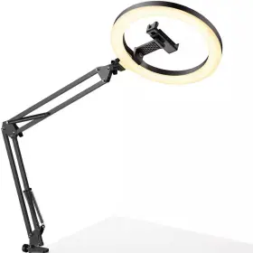 Bibivis 313024248205 Overhead Phone Mount With Ring Light 10 Inch Led Selfie For Desk P