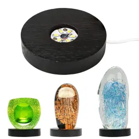 Bituulor 427266901095 Dimming Wood Light Base Led Display Stand For Acrylic Crystal Art Glass 4 Inc