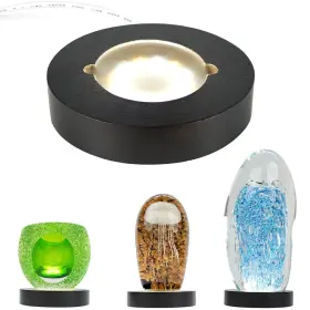 B023 Bituulor Dimming Wood Light Base Led Display Stand For Acrylic Crystal Art Glass 4 Inc