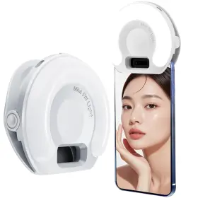 Blissfuhue 745248212449 Portable Ring Light For Phone 3 Color Modes Clip On Led Selfie Fo