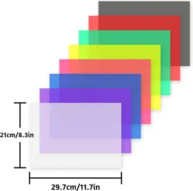 Bllremipsur 313032680639 8 Pcs Color Correction Gel Light Filter Photography Lighting Gels Sheet For Pho #2