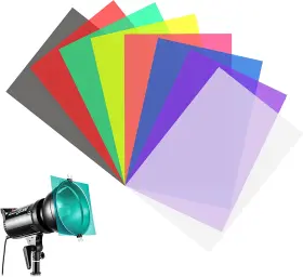 Bllremipsur 313032680639 8 Pcs Color Correction Gel Light Filter Photography Lighting Gels Sheet For Pho