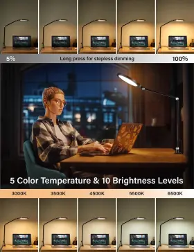 F-618 Bohon Ring Light For Video Conference Lighting Led Desk Lamp With Clamp 15w #2