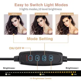 Bonfoto 634769016134 10 Inch Led Selfie Ring Light With Tripod Stand And Cell Phone Holder For Tiktok/li #2