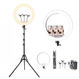 Bonfoto 728408426955 18 Inch Ring Light With Tripod Stand Dimmable 58w 5500k Led Circle For