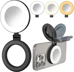 45267 Bonkyo Magnetic Selfie Light For Laptop Iphone Ipad Built-in Mirror Portable Pho