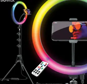 Boware 968795310318 12-inch Led Rgb Ring Light Studio Kit With Special Effects Black - New #2
