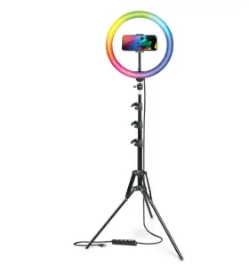 Boware 968795310318 12-inch Led Rgb Ring Light Studio Kit With Special Effects Black - New