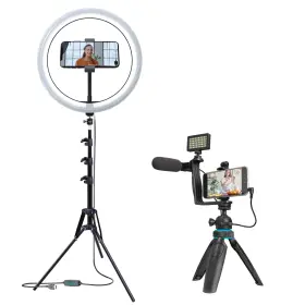 Bower 313030357328 Ultimate Ring Light Studio Vlogger Kit Bundle