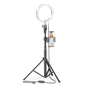 Bower 445019878807 8 Inch Selfie Ring Light Studio With Tripod Stand And Phone Holder