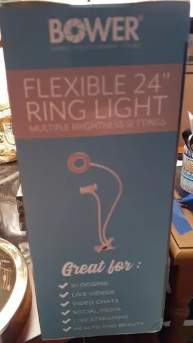 Bower 636980261317 Social Media Ring 24 Leds Live Light/phone Holder Flexible Inch With Clip #2