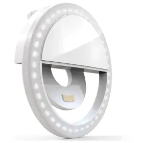 Bower 636980261621 Clip On Ring Light For Phone 36 Led Ultra Wide Range Rechargeable Selfie Li