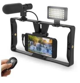 Bower 636980262048 Vlogger Pro Kit Ultimate Smartphone Vlogging Setup Open Box
