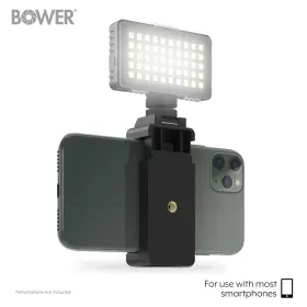 Bower 636980262277 50 Led Photo/video Light With Phone Mount Holder Black
