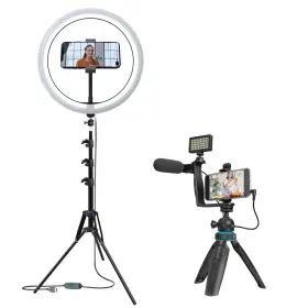 Bower 636980872582 Ultimate Ring Light Studio Vlogger Kit Bundle