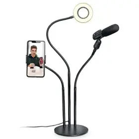 Bower 636980879253 24 Inch Flexible Ring Light Kit With Phone Holder Mic In-line Re