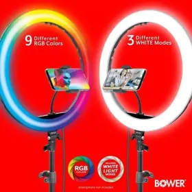 Bower 636980879697 16 Inch White And Rgb Ring Light Kit With In Line Remote 62 Extendable Tripod #2