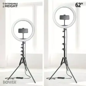 Bower 636980879697 16 Inch White And Rgb Ring Light Kit With In Line Remote 62 Extendable Tripod #3