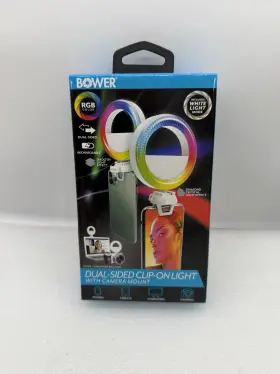 Bower 636980880914 Sided Led Light With Camera Mount - Rgb Colors White Modes New