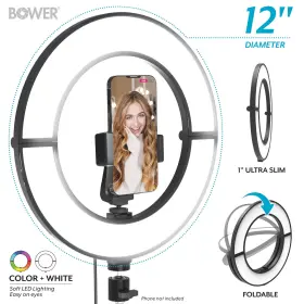 Bower 636980880945 12 Inch Foldable Ring Light With Adjustable Stand And Remote Control Black #2