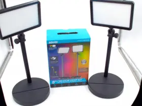 Bower 636980880976 8 Inch Creator Led Light Kit/ 2-pack / 32 Extendable Aluminum Stands