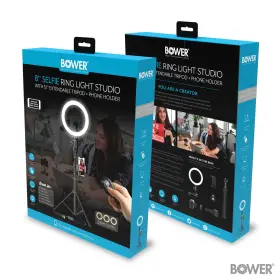 Bower 705354002990 Aro De Luz Para Mesa Profesional 8 Pulgadas Celular Grabar Videos Con Tr Pode #3