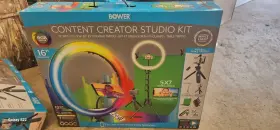 Viprb-wa-rlcc16 Bower 16 Inch Content Creator Rgb Ring Light Studio -62 Tripod Green Screen