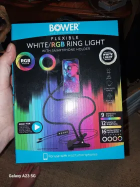 Wa-rgb6clip Bower 6 Inch White/rgb Ring Light With Clip-on Wired Remote By