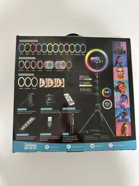 Wa-rlsrgb12 Bower 12 Inch Rgb Ring Light Studio Kit With Phone Mount And 360 Degree Ball Head Adapt #2