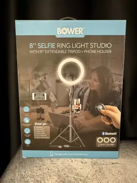 Wa-sl8 Bower 8 Inch Selfie Ring Light Studio With 51 Extendable Tripod And Phone Holder