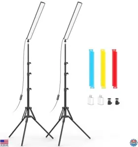 B0cpj6b27h Brand Unicucp 2 Pack Led Video Light Stick With 62.99ftft Tripod Stand/color Filter Dimmable