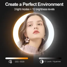 52144 Branded 10 Inch Ring Light Selfie With Tripod Stand And Phone Holder Bluetooth #3