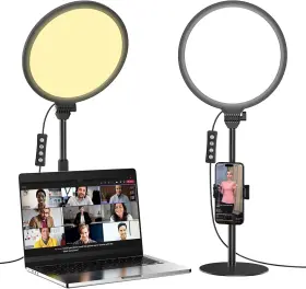 Branded01 313108816825 10.5in Led Desk Ring Light Video Conference Lighting For Zoom Meeting/video Cal
